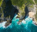 Bali, Secret beach, Paragliding, Green, Beach, paradise